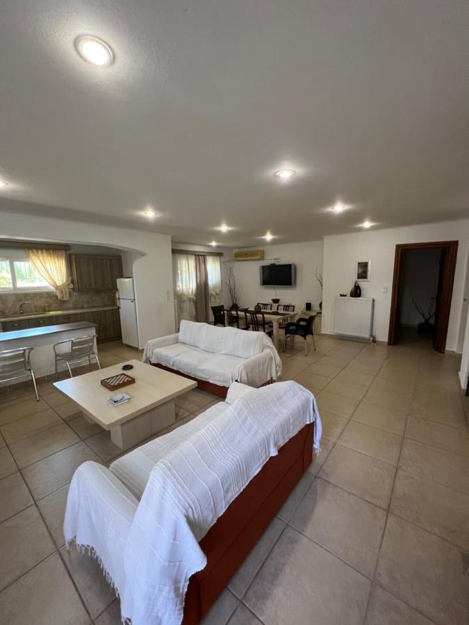 Apartment In Salamina With Garden & Sea View Selinia Bagian luar foto