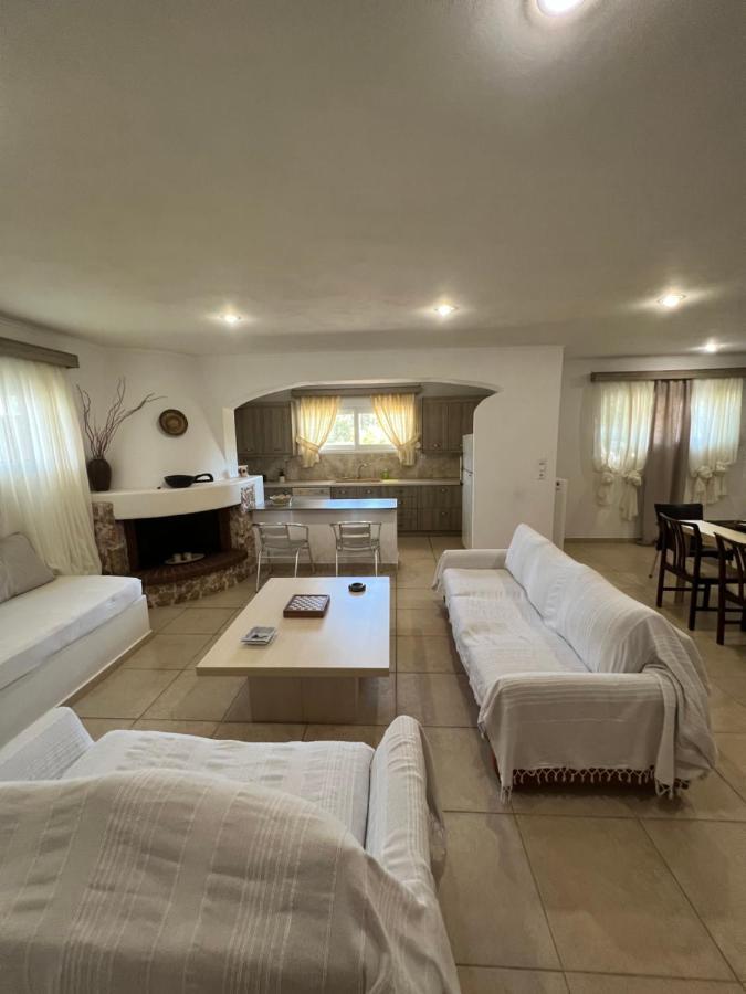 Apartment In Salamina With Garden & Sea View Selinia Bagian luar foto